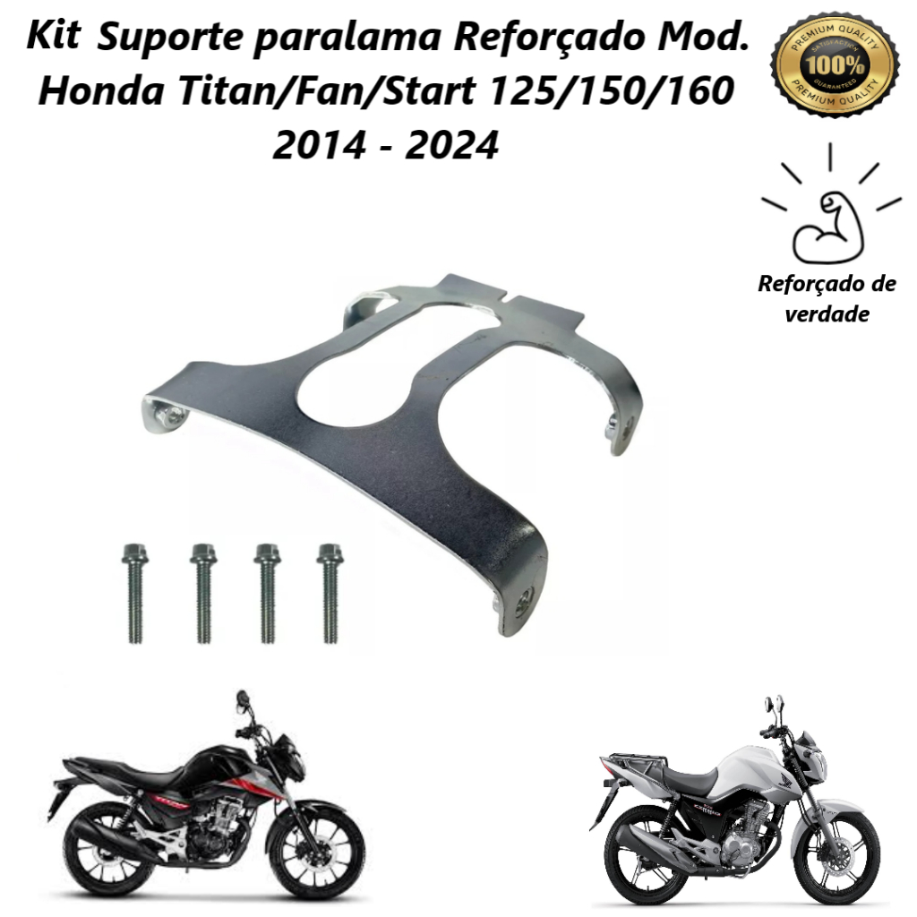 Kit Suporte Parafuso Fixação do Paralama Honda Titan Fan Start 125 150 160 2014 a 2024 Reforçado em Oferta na Shopee