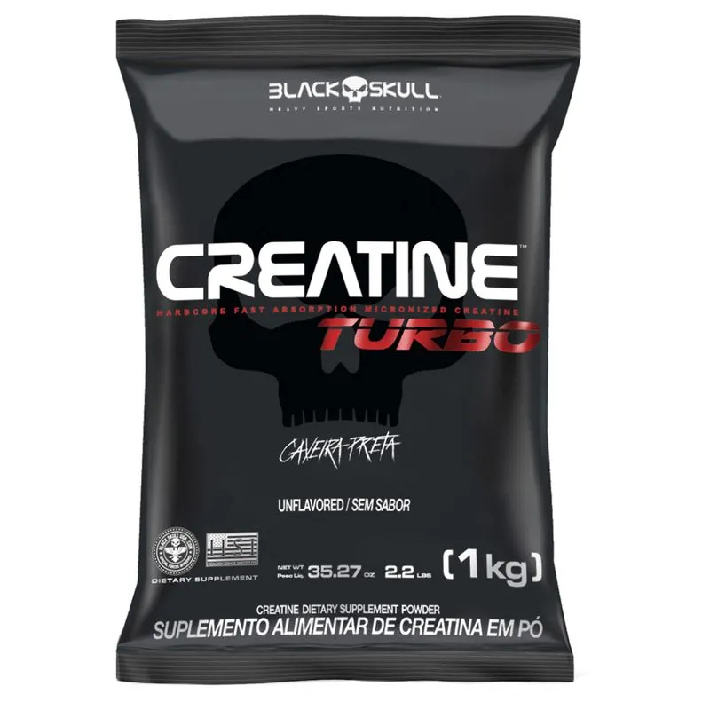 Creatina Turbo Refil - Black Skull em Oferta na Shopee