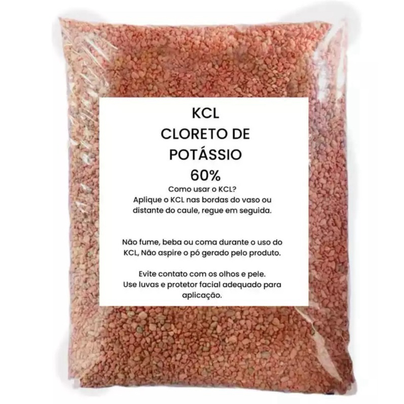 Adubo Cloreto de potássio granulado NPK 0-0-60 Frutíferas Flores plantas em geral em Oferta na Shopee