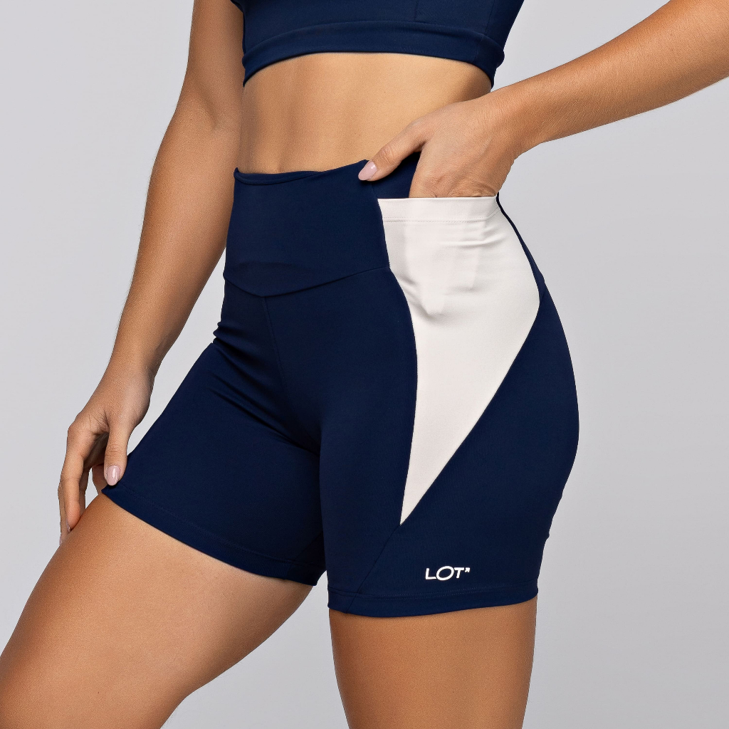 Short Fitness Poliamida Academia Feminino com Bolso Frame Alta Compressão