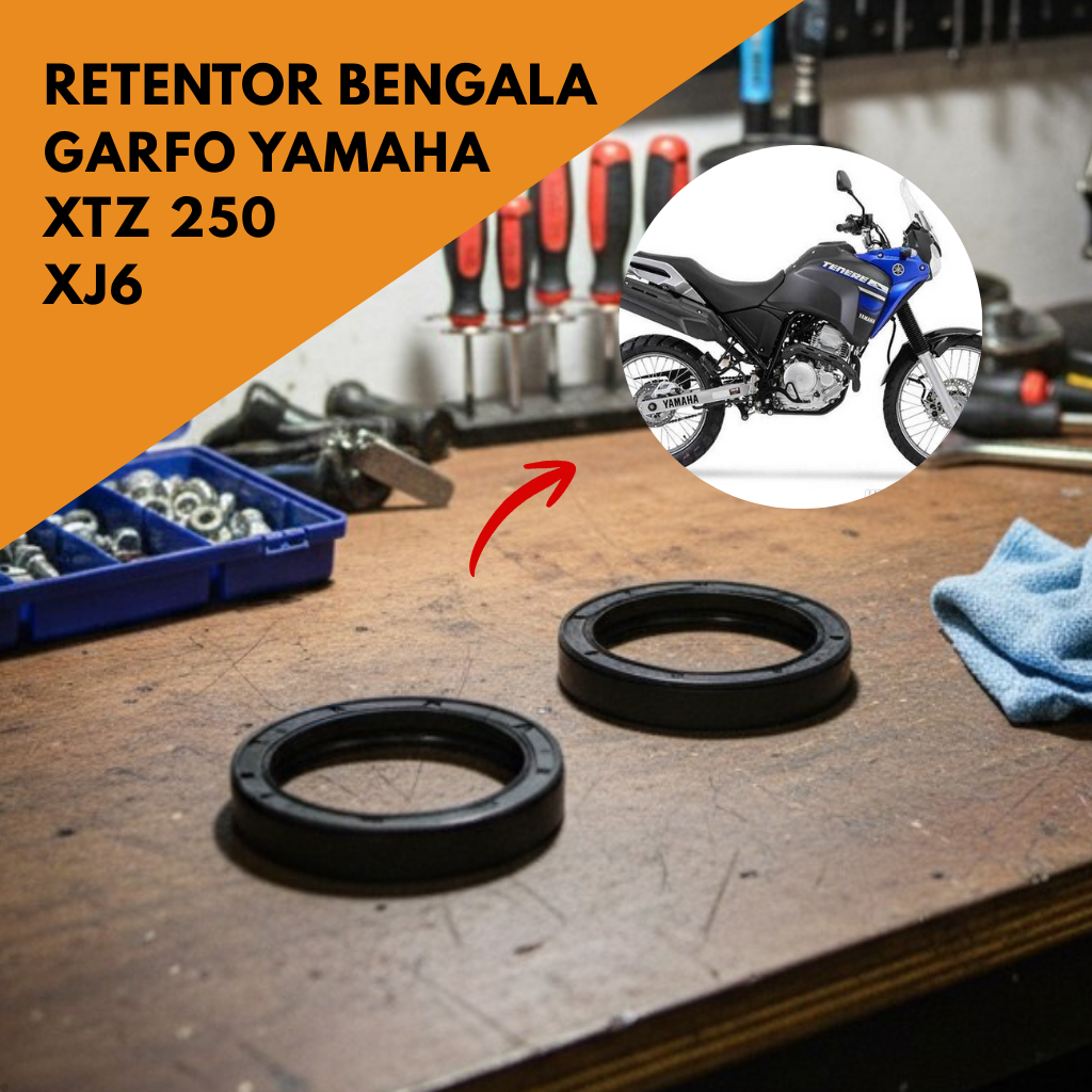 Retentor Da Bengala Do Garfo De Suspensão Yamaha XTZ 250 Teneré 2011 A 2015 E XJ6 Todos Anos Par