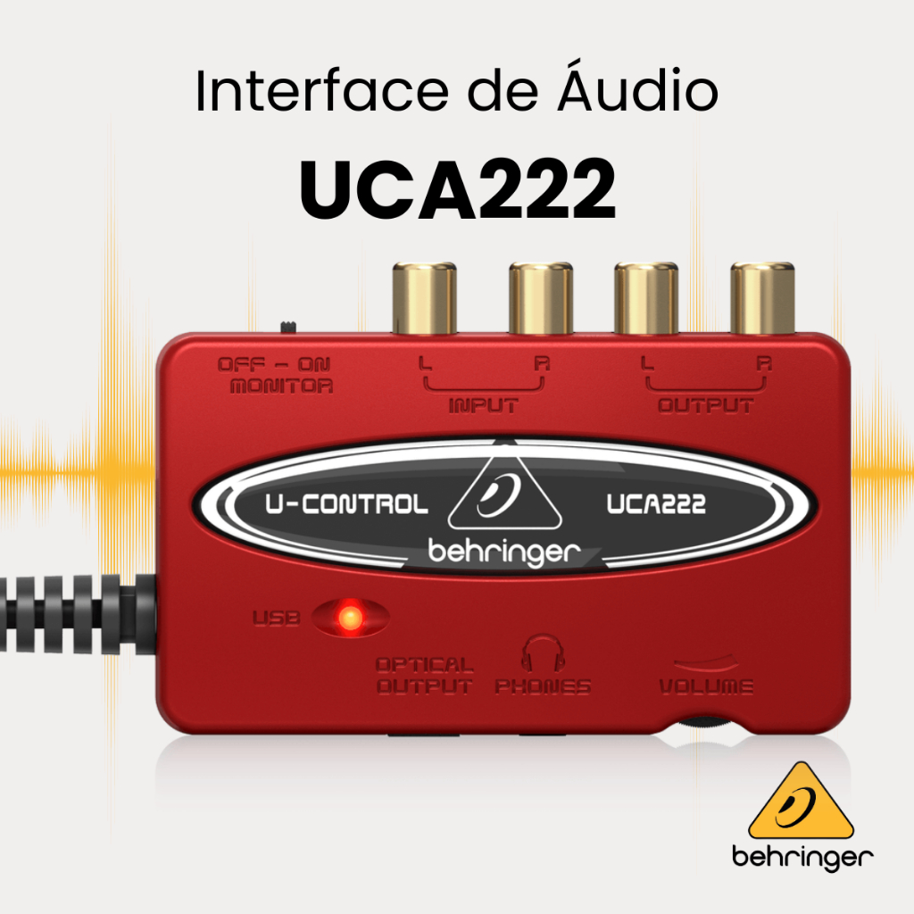 Interface de Audio Behringer Uca222 Interface de Audio Profissional Interface de Audio Usb