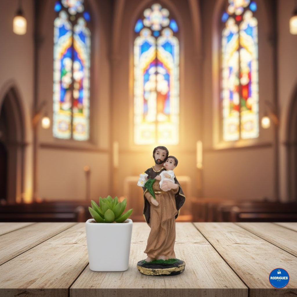 Imagem Estatueta São José resina 8 cm em Oferta na Shopee