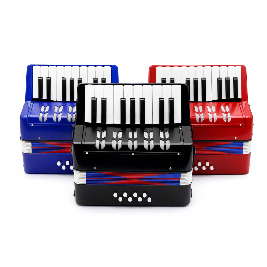 Sanfona Infantil 8 Baixos 17 Teclas Grande Instrumento Musical Criança Semipro Acordeon Gaita