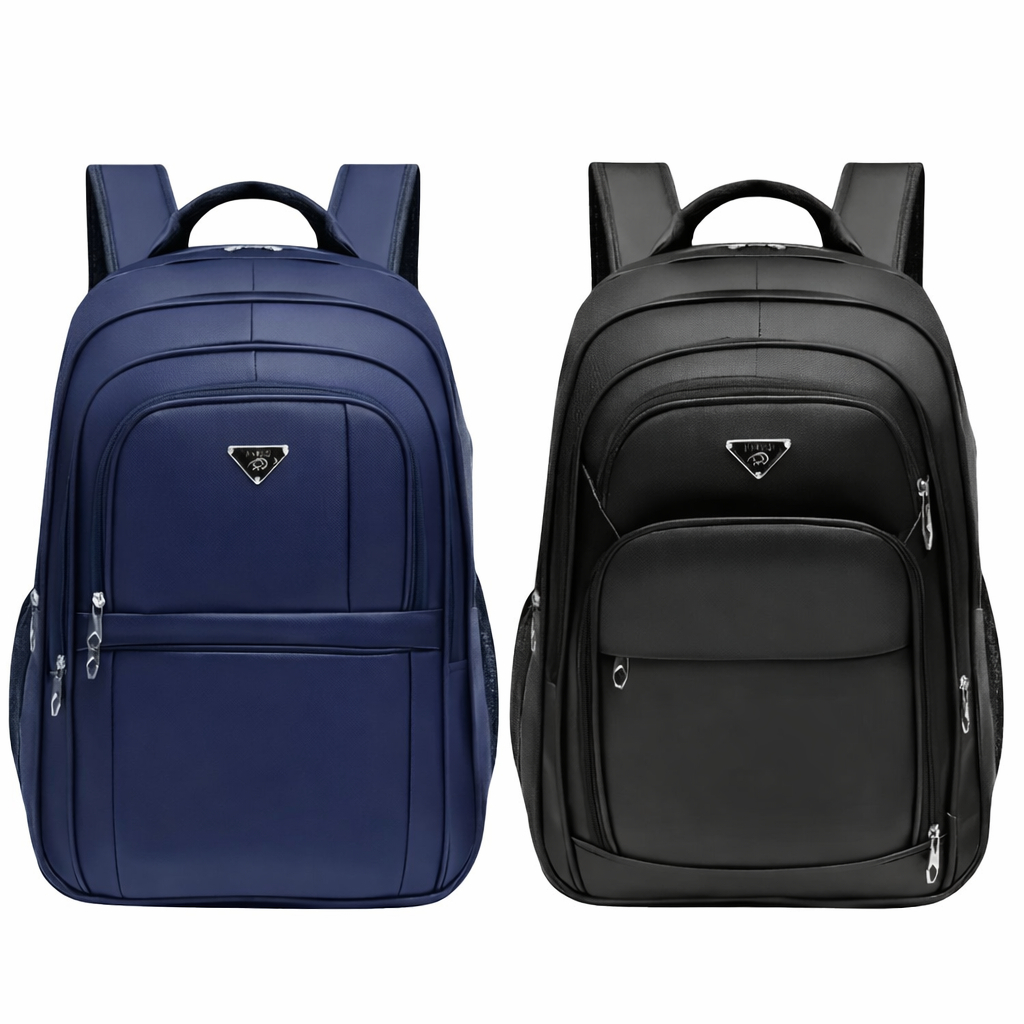 Mochila Executiva Masculina Couro PU Reforçada - USB e P2 - Notebook Impermeável