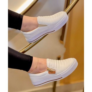 Tênis Slip On Feminino Confortável Leve Macio Sem Cadarço Envio Imediato em Oferta na Shopee
