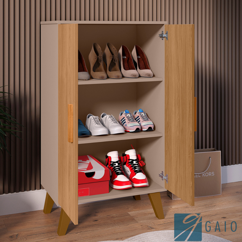 Sapateira Multiuso Closet Organizadora Calçados C/ Assento 1 Porta Milano em Oferta na Shopee