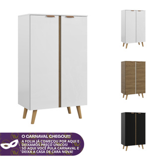 Sapateira Multiuso Armário com 3 Prateleiras e 2 Portas Entrada Sapato Tênis e Organizador para Hall em Oferta na Shopee