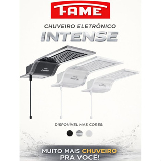 Chuveiro Ducha Eletrônica Fame Intense Luxo De Parede Cromado em Oferta na Shopee