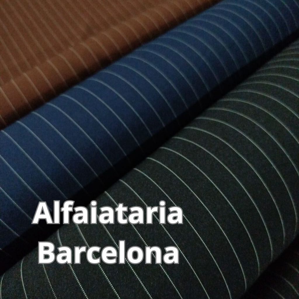 Tecido Alfaiataria Barcelona Risca de Giz Moda Masculino Feminino Terno Calça Blazer Conjunto