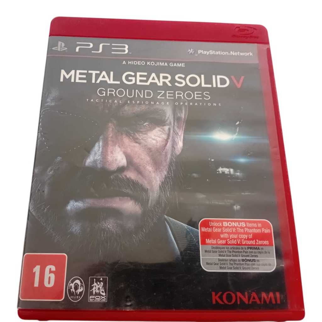 Jogo Metal Gear Solid V Ground Zeros PS3
