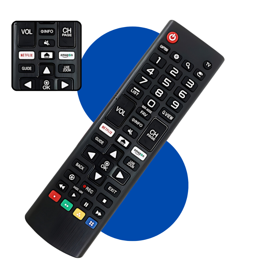 Imagem Controle Remoto Genérico LG Compatível Smart TV 4K LED LCD 24 a 65 Polegadas