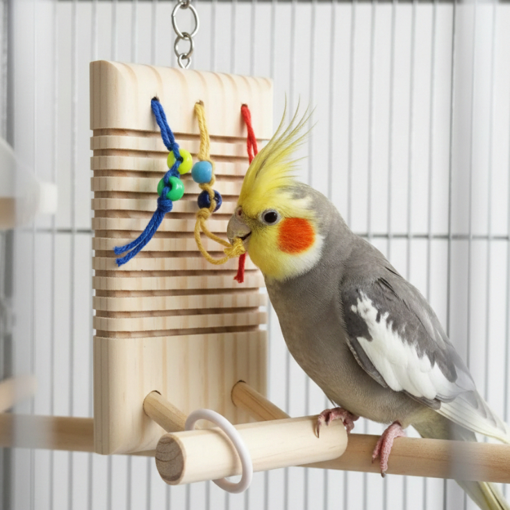 Reco Reco Brinquedo Premium de Madeira Antiestresse para Calopsita, Periquitos para Gaiola em Oferta na Shopee