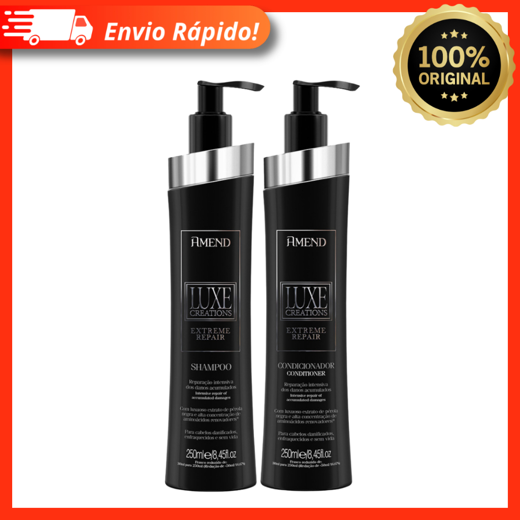 Kit Shampoo + Condicionador 250ml - Amend Luxe Creations Extreme Repair