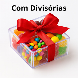 15 Caixinhas acrilicas divisoria 7x7 para lembrancinhas, especiarias, doces, brigadeiros, organizadora, aniversarios em Oferta na Shopee