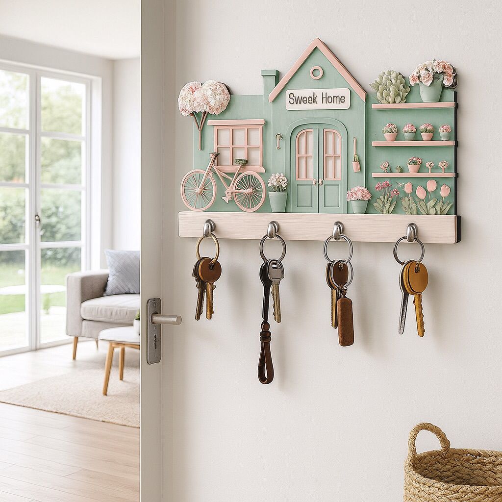 Porta-Chave Sweet Home - Decoração(Não é relevo)