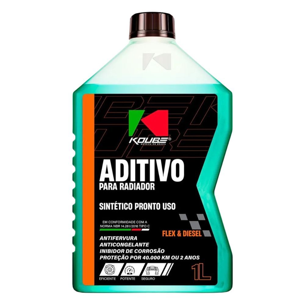 Aditivo para Radiador Sintético Pronto Uso Verde Koube Antifervura Flex Diesel - 1 Litro