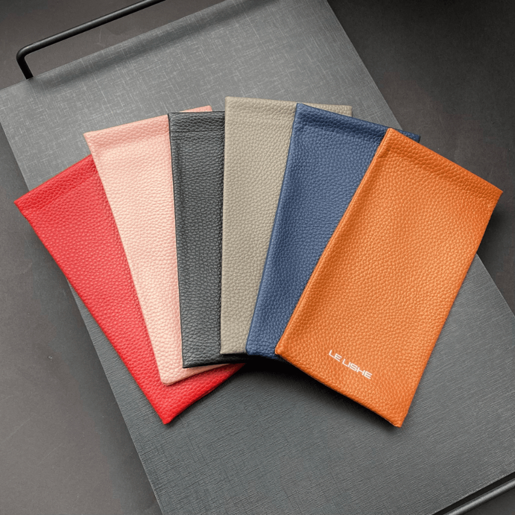 Estojo em corino case saquinho capa de proteção porta óculos de sol e grau couro sintético