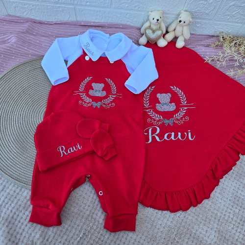 Saída de Maternidade em Suedine 100% Algodão em Oferta na Shopee