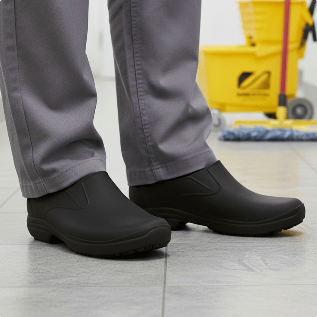 Sapato Antiderrapante Fechado Emborrachado TPE Para Limpeza Profissional de Cozinha Cozinheiro em Oferta na Shopee