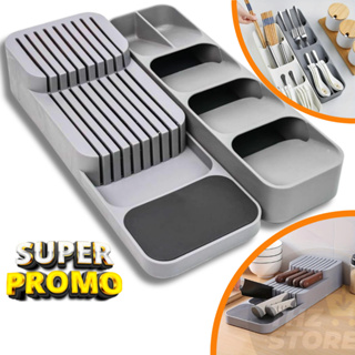 Kit Organizador de Gaveta Porta Talheres Porta Facas Cozinha Suporte Separador Colher Garfo Cepo em Oferta na Shopee
