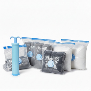 10 Sacos a Vácuo + Bomba de Sucção Brinde Para Viagem Organização Roupas Mala Protetor em Oferta na Shopee