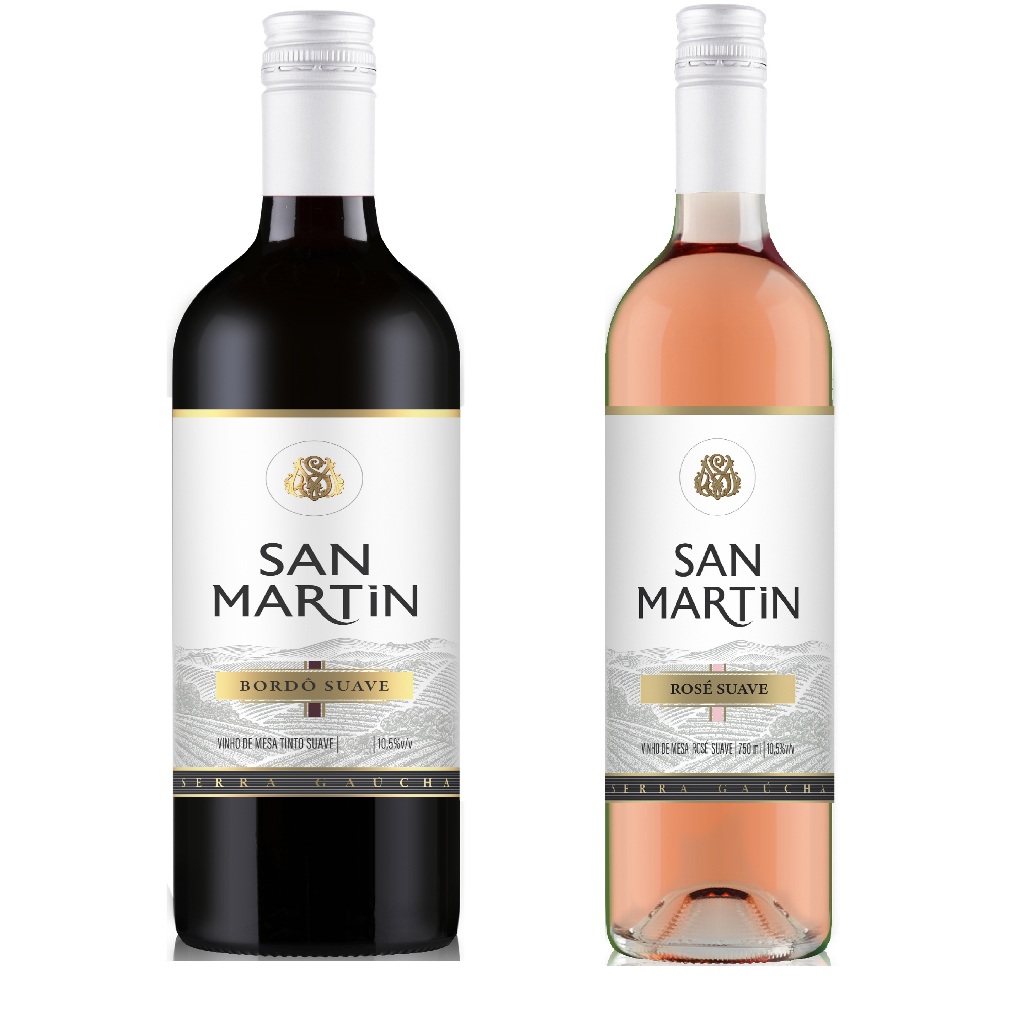 Vinho San Martin Bordo e Rose Suave 750 ml Kit 2 Un, O Tinto compre 750ml Leva o de 1LT promocao em Oferta na Shopee