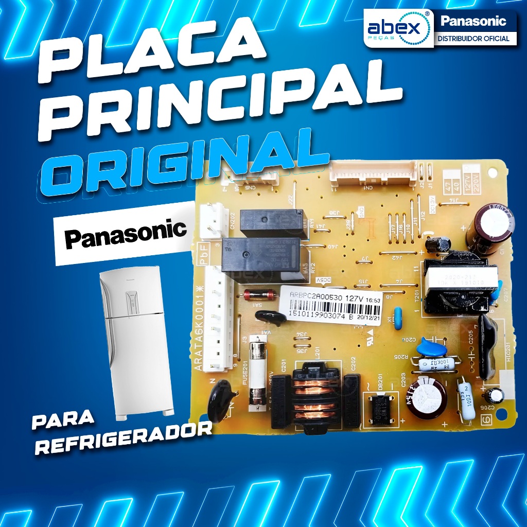 Placa Principal Original Geladeira Panasonic BT47 BT50 ARBPC2A00530 ARBPC2A00532 110v 127v Com NF