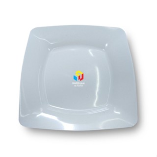 Kit 50 Prato Quadrado de Plástico para Refeiçoes Reforçados Festas Reutilizável Prático em Oferta na Shopee