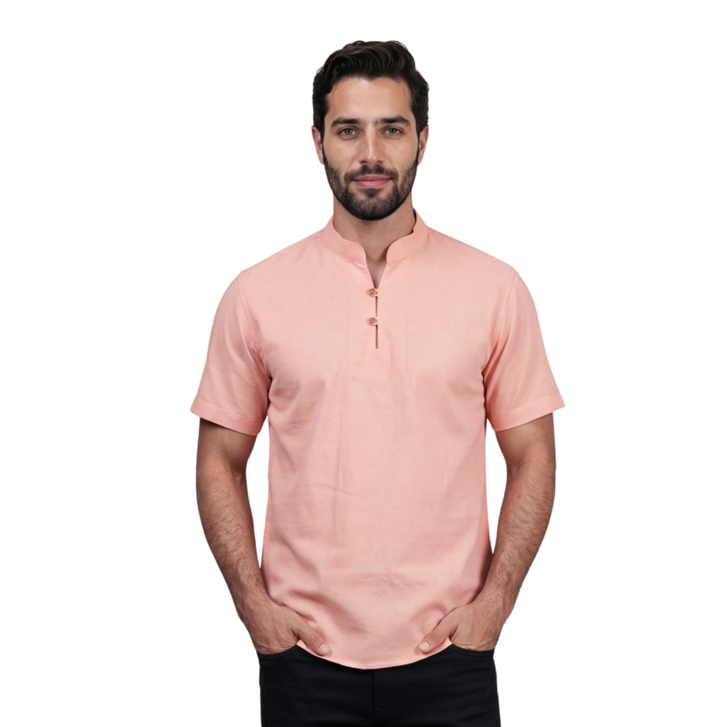 Camisa Bata Social Slim Fit Masculina Manga Curta Luxo Leve Tecido Premium Varias Cores Moda Confortavel Elegante Casual