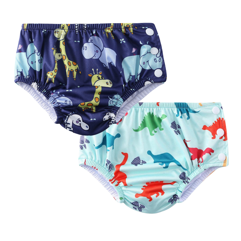 Acqua di Mare Kit c/2 Fralda Piscina Bebê Natação Reutilizável Impermeável Ecológica até 2 anos