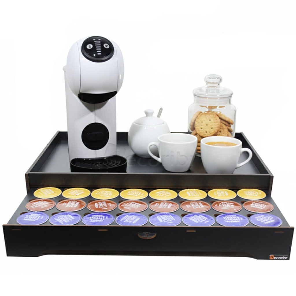 Suporte Porta Capsulas Bandeja 40 Capsula Dolce Gusto Três Corações ou Nespresso Economica em Oferta na Shopee
