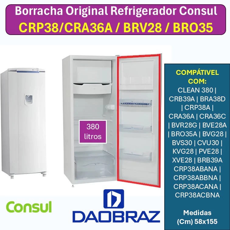 Borracha Para Geladeira Consul 380l Crp38/Cra36A