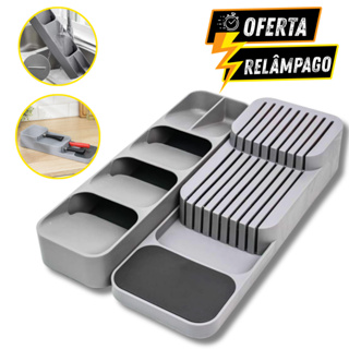 Kit Porta Talheres Organizador de Gaveta Porta Facas Suporte Cepo Separador Divisória Colher Garfo em Oferta na Shopee