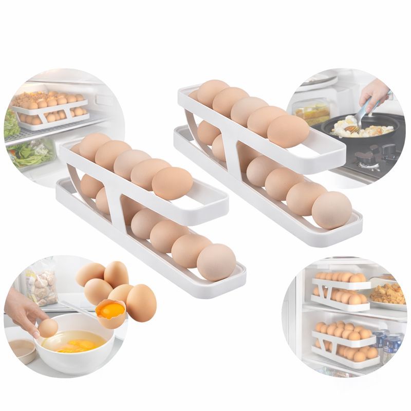 Kit 2 Organizador Ovos Porta Geladeira Para Economia Espaço em Oferta na Shopee