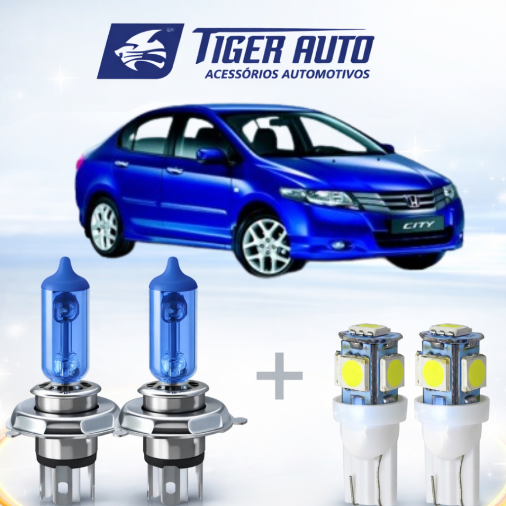 Lâmpada farol ALTO / BAIXO - SUPER BRANCA HONDA CITY 2009 ATÉ 2014