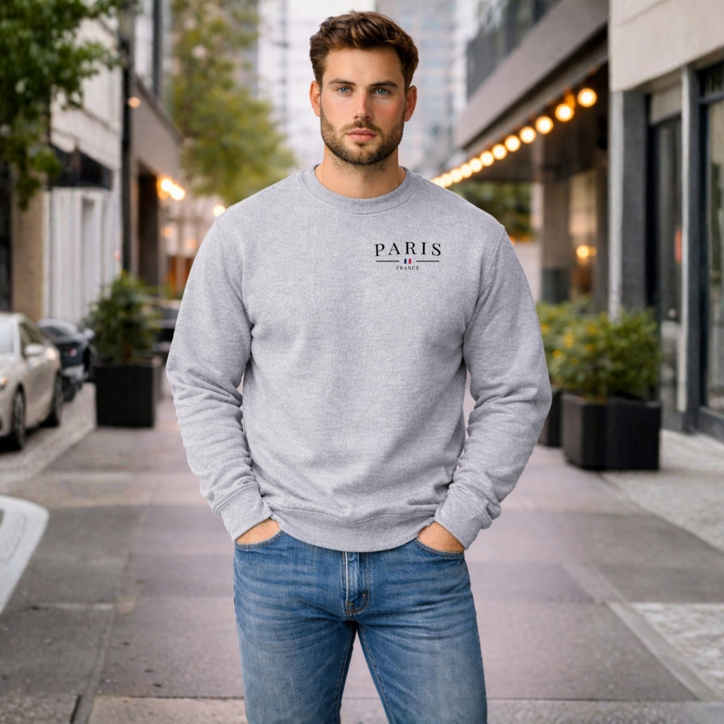 Moletom Masculino Gola Redonda Blusa De Frio Gola Careca Flanelado Elegante