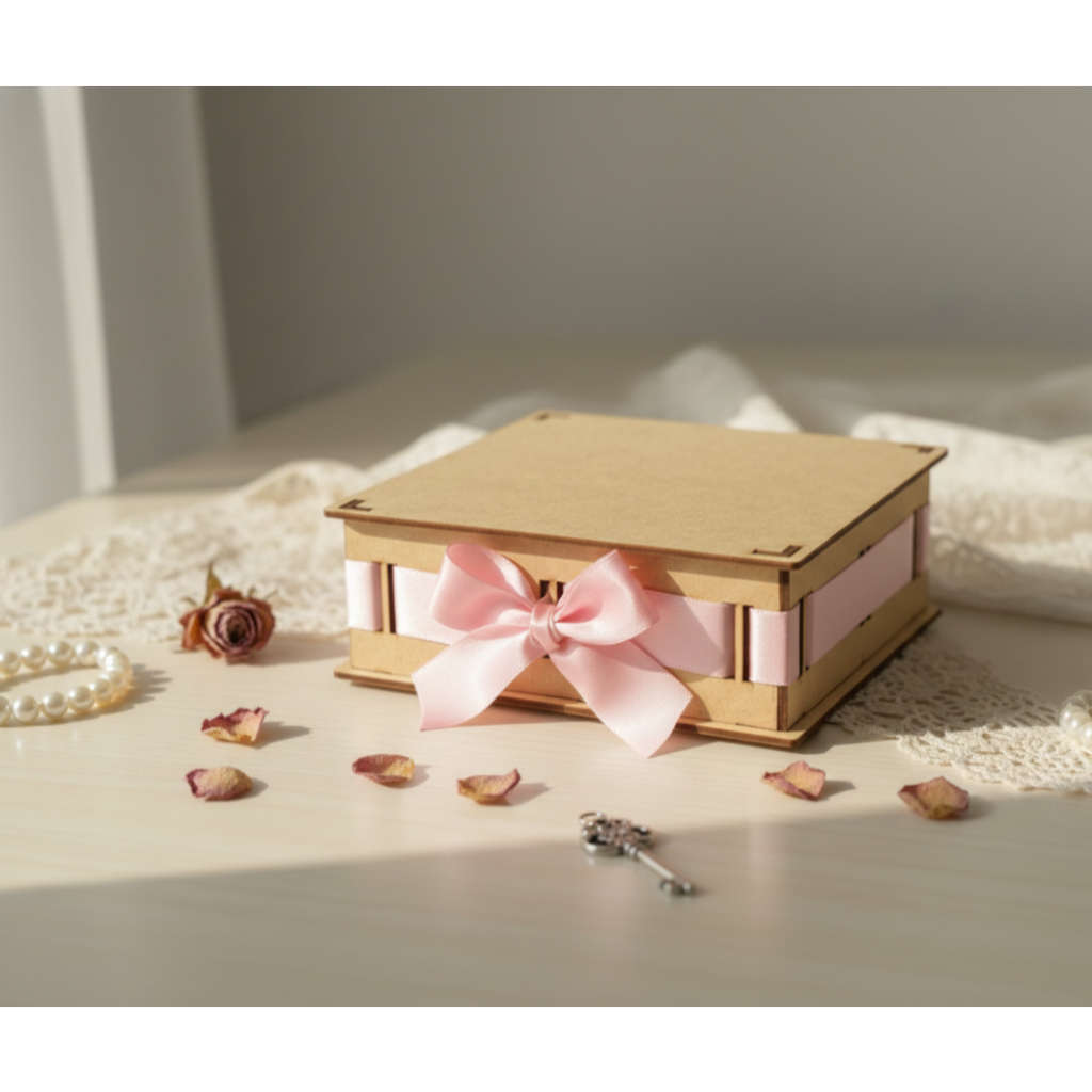 Kit Caixa Passa Fita Mdf Presente Lembrancinha Casamento Convite Chá de Bebe Revelação Caixas Corte a Laser