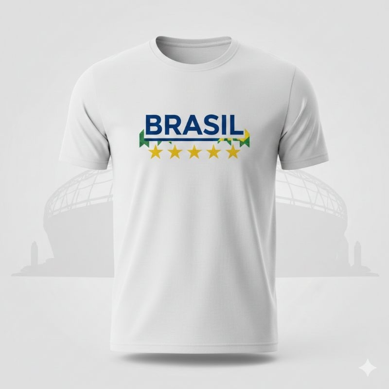 Camiseta do Brasil Personalizada Futebol Copa 2026