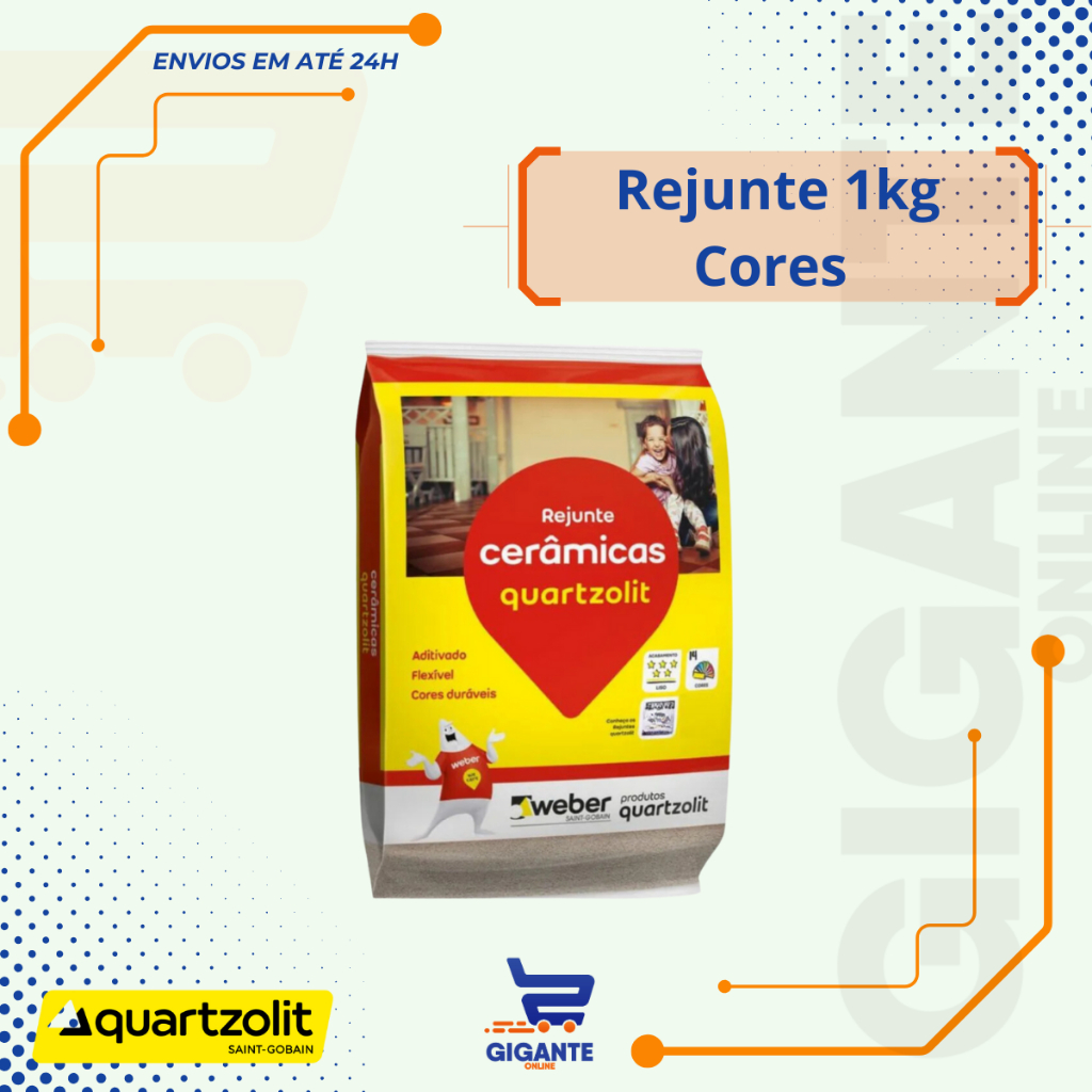 Rejunte Para Cerâmicas Flexível 1kg Cores Quartzolit em Oferta na Shopee