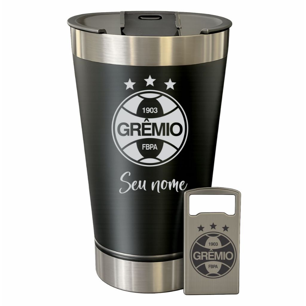 Copo Termico Pra Cerveja Do Gremio Personalizado Com Nome, Varios times Personalizado Brasileirão, Oferta Similar