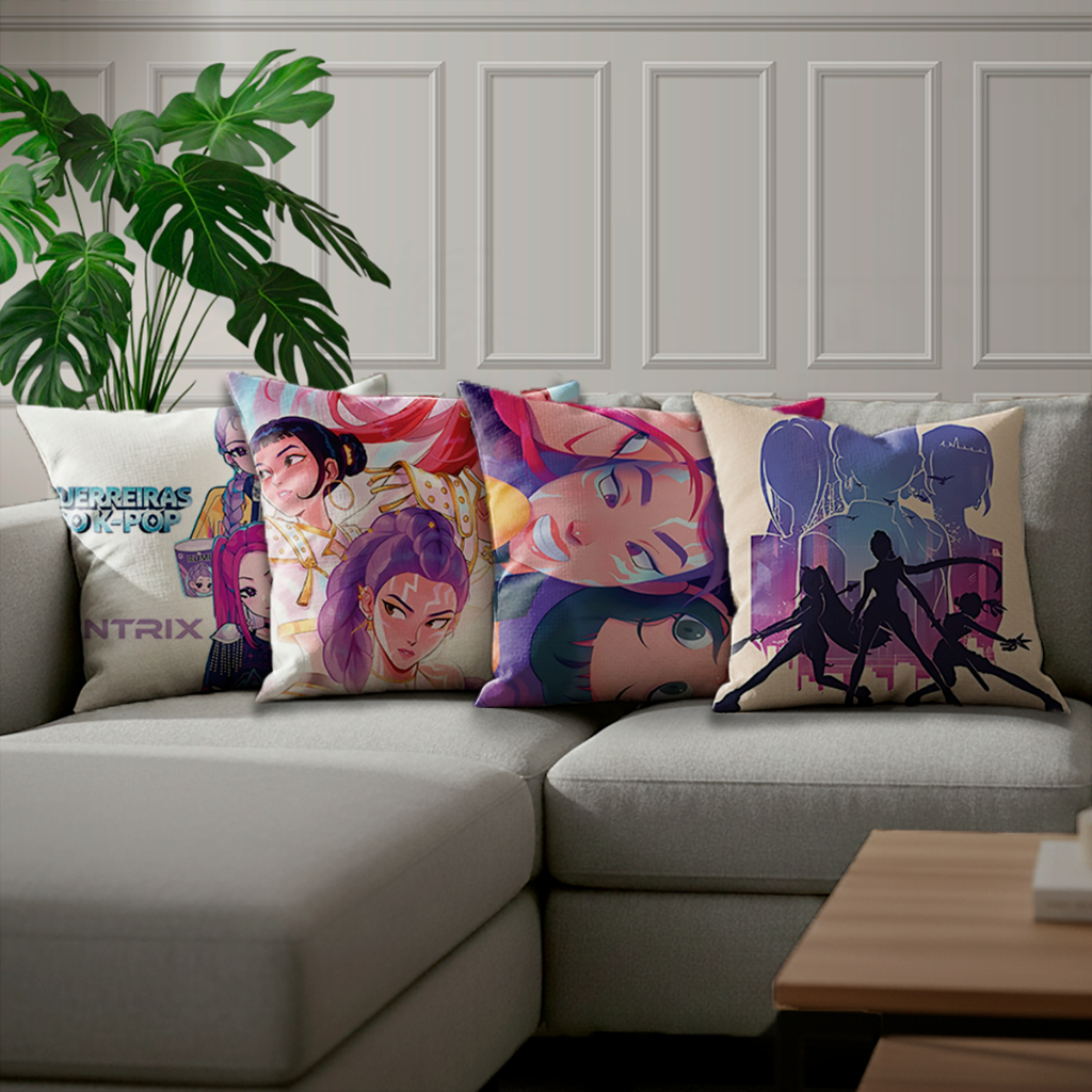 Lançamento Kit Capas Almofadas Hntrix Decoração Kpop Quarto Guerreiras Teen Sja Boys Oferta Bibi em Oferta na Shopee