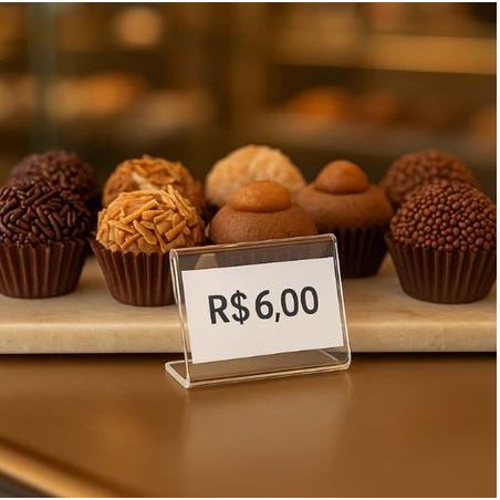 Kit com 30 Display Porta Preço Acrílico 5x3cm Ideal para Expositores em Oferta na Shopee