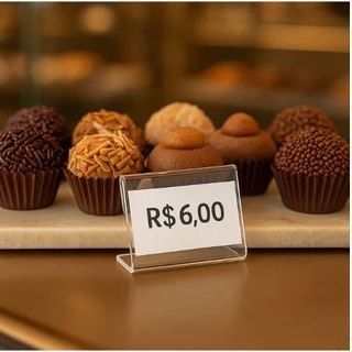 Kit com 30 Display Porta Preço Acrílico 5x3cm Ideal para Expositores em Oferta na Shopee