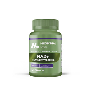 NAD + TRANS RESVERATROL 600MG 60CAPS MEDICINAL LABS em Oferta na Shopee