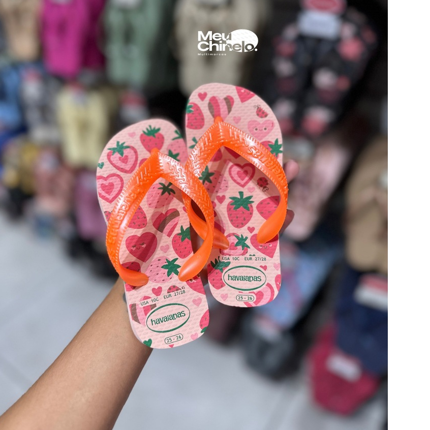 Chinelo Havaianas Infantil Flores