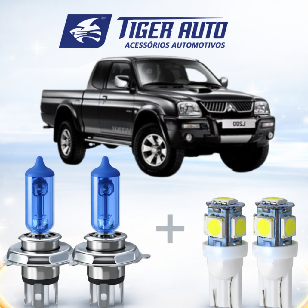 Lâmpada farol ALTO / BAIXO - SUPER BRANCA MITSUBISHI L200 1986 ATÉ 2003