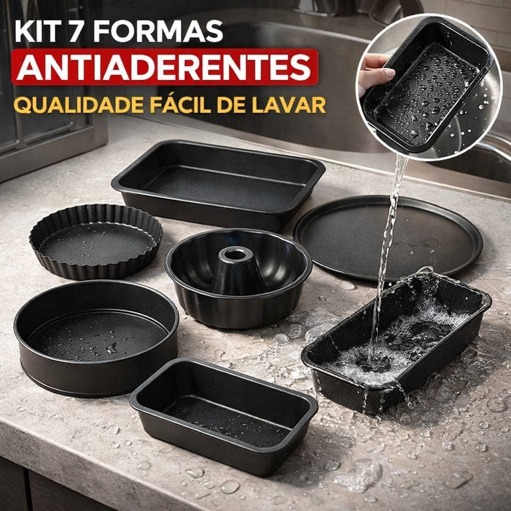 Kit 7,6,5,4,3 Formas Assadeiras Antiaderentes