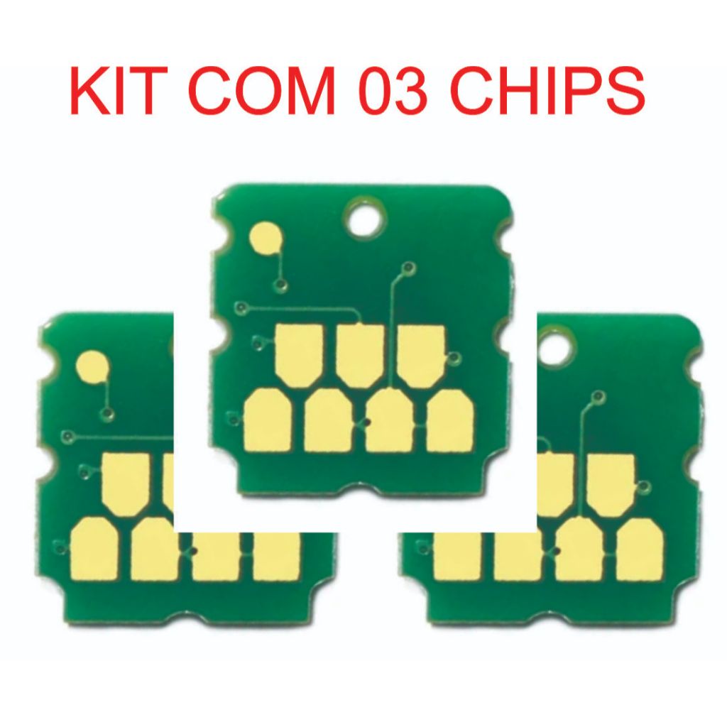 Kit 3x Chips Da Caixa de Resíduos Para Epson C9345 L15150 L15160 L8180 L8050