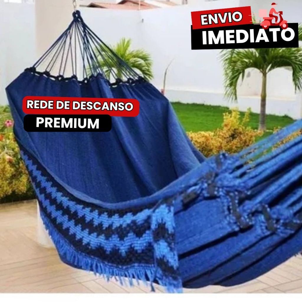 Rede Casal Jeans Life  Casal ou Solteiro Varias Cores Rede Descanso/dormir Reforçada Boa Premium